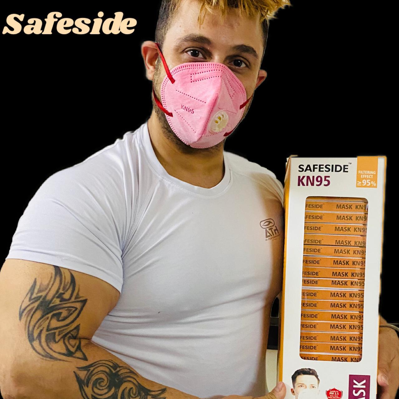 Safeside N95 Mask (Reusable) Premium Quality (PINK Colour)